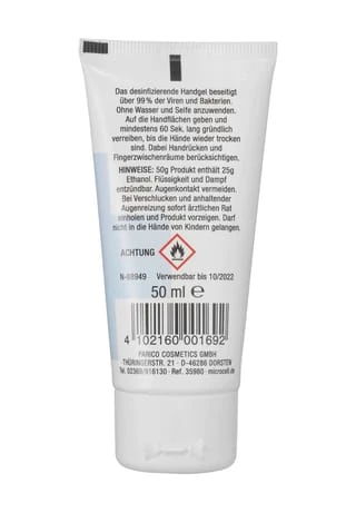 MICRO CELL Medic+ Handgel Desinfektion Mit Panthenol 50ml 3 MICRO CELL Medic+ Handgel Desinfektion Mit Panthenol 50ml – Bild 3